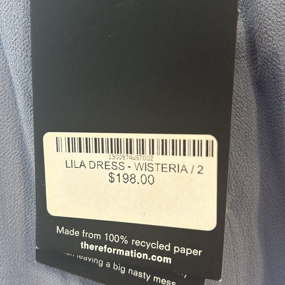Reformation Lila Dress. Size 2 new with tags, size 4 worn once. - Picture 3 of 3